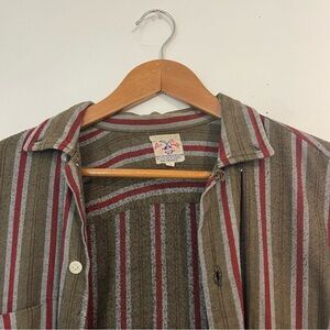 1940’s Olive Striped Button-Up